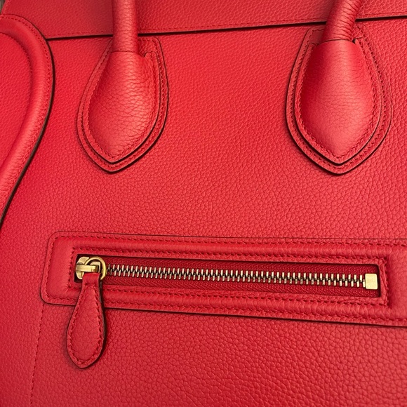 Celine in Pristine condition Red Mini Luggage Handbag. - Picture 3 of 11